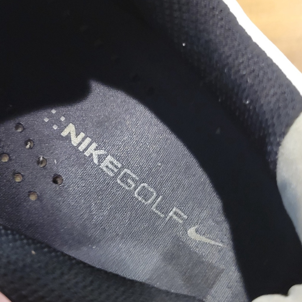 Nike Lunar Control Golf Shoes Mens Size 10 White Black Spiked 418471-106 Flywire - Picture 12 of 14